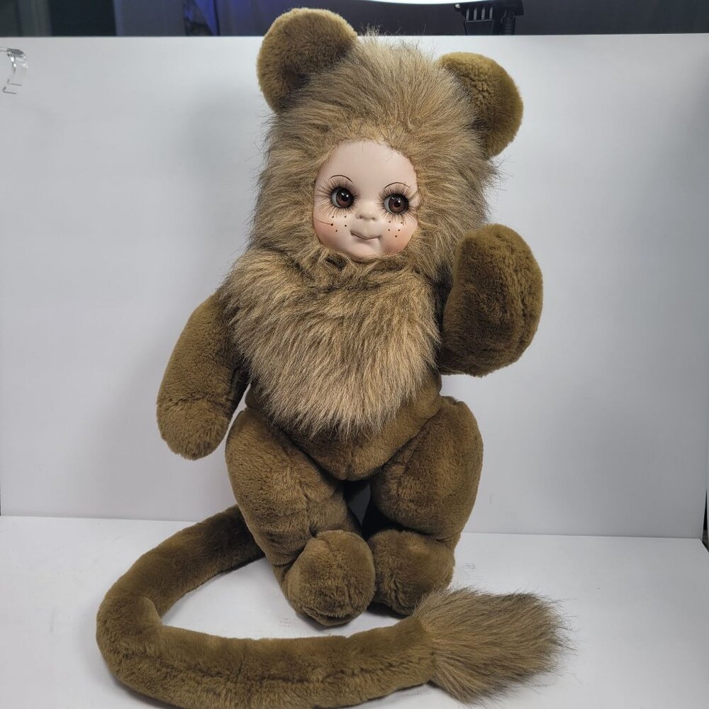Vintage 1980's Dandi Lion Big Eye Plush Doll Limited Edition Wishful Realities